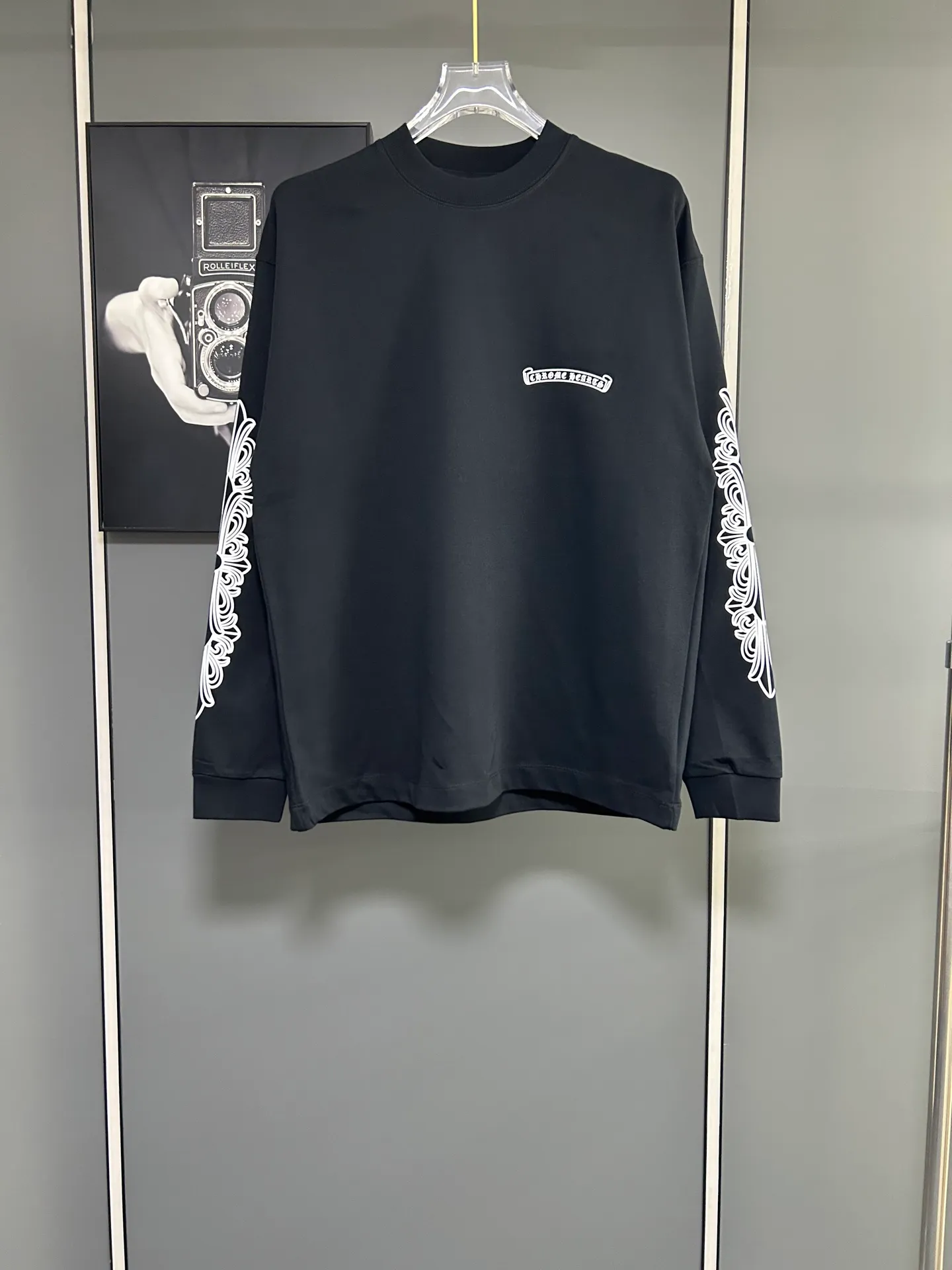 P230 2026 new (exclusive) Chrome Hearts autumn and winter limited edition heavyweight high-weight long-sleeved T-shirt, customized Dreamweaver Yayun ribbed cotton designer concept style Fabric: Heavy 380g Size: S M L XL Color: White Black